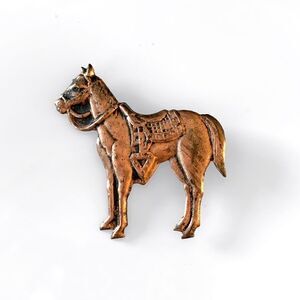 Copper Horse Brooch